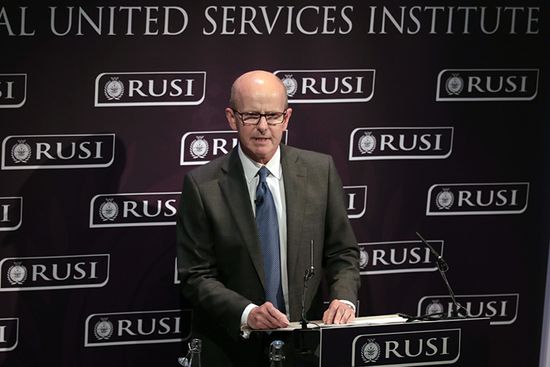 Director GCHQ Sir Jeremy Fleming delivers the 2022 RUSI Annual Security Lecture