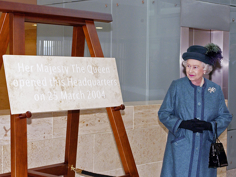 Her Majesty The Queen opening GCHQ's Benhall headquarters