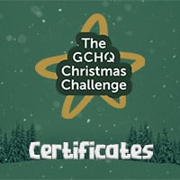 The GCHQ Christmas Challenge logo with the word 'Certificates' underneath
