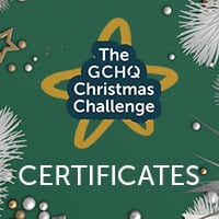 The GCHQ Christmas Challenge logo with the word 'Certificates' underneath