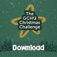 The GCHQ Christmas Challenge logo with the word 'Download' underneath