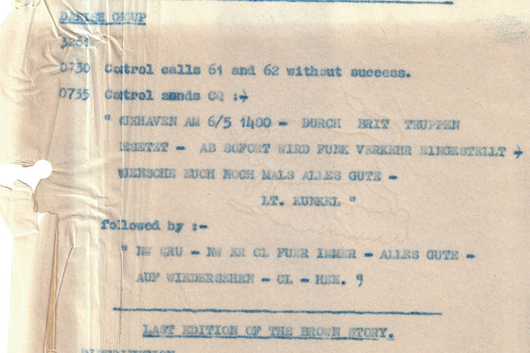 The final note of the BROWN story, highlighting that it is the last report to be made.