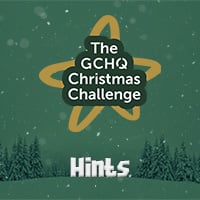 The GCHQ Christmas Challenge logo with the word 'Hints' underneath