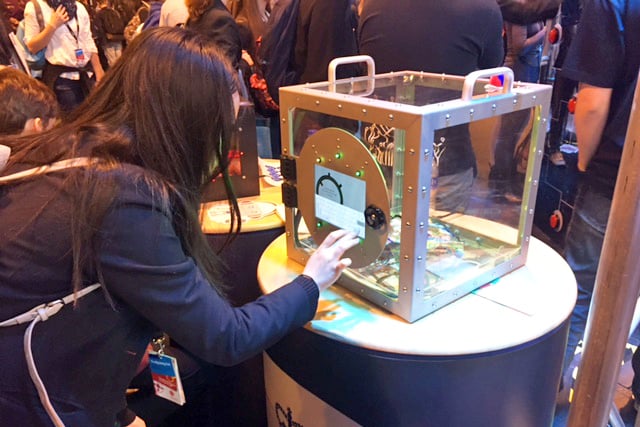 A girl playing GCHQ's Vault codebreaking game