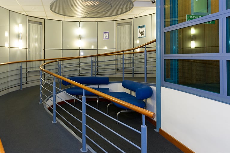 Stairwell within the Palmer St building