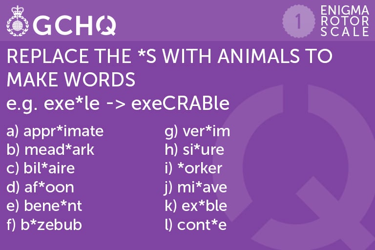 Replace the the asterisks with animals to make words. Appr*imate, mead*ark, bil*aire, af*oon, bene*nt, b*zebub, ver*im, si*ure, *orker, mi*ave, ex*ble, cont*e