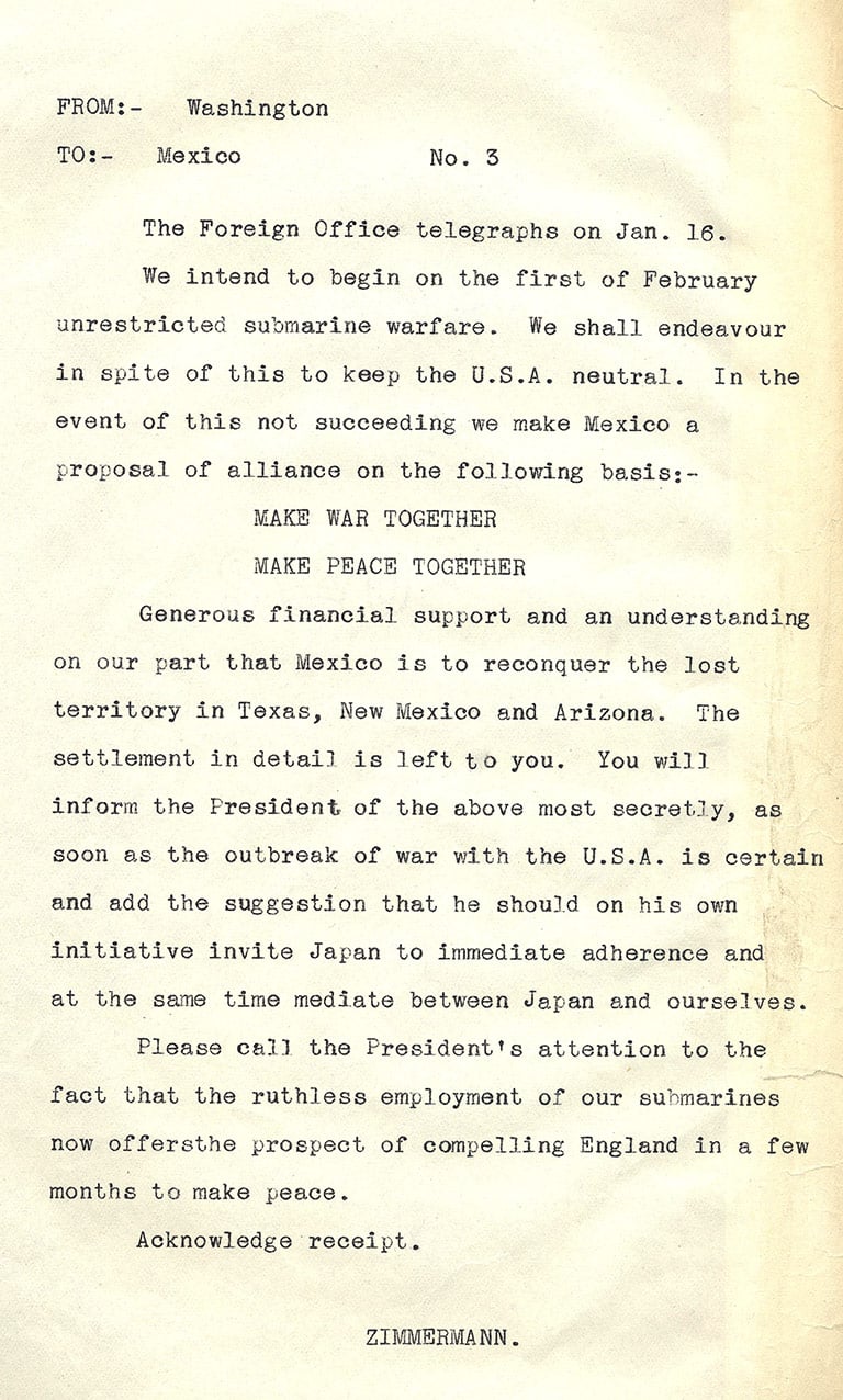 Hand-typed decrypt on paper yellowed with age