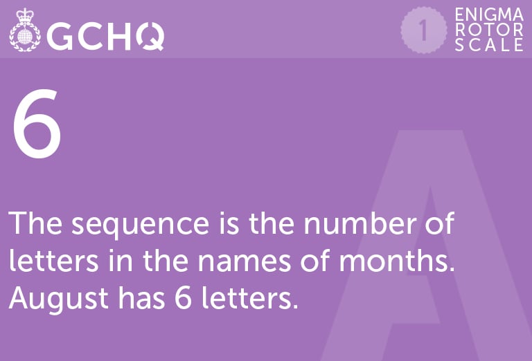 Six. The sequence is the number of letters in the names of months. August has six letters.