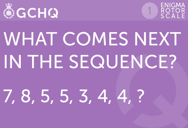 What comes next in the sequence? 7, 8, 5, 5, 3, 4, 4