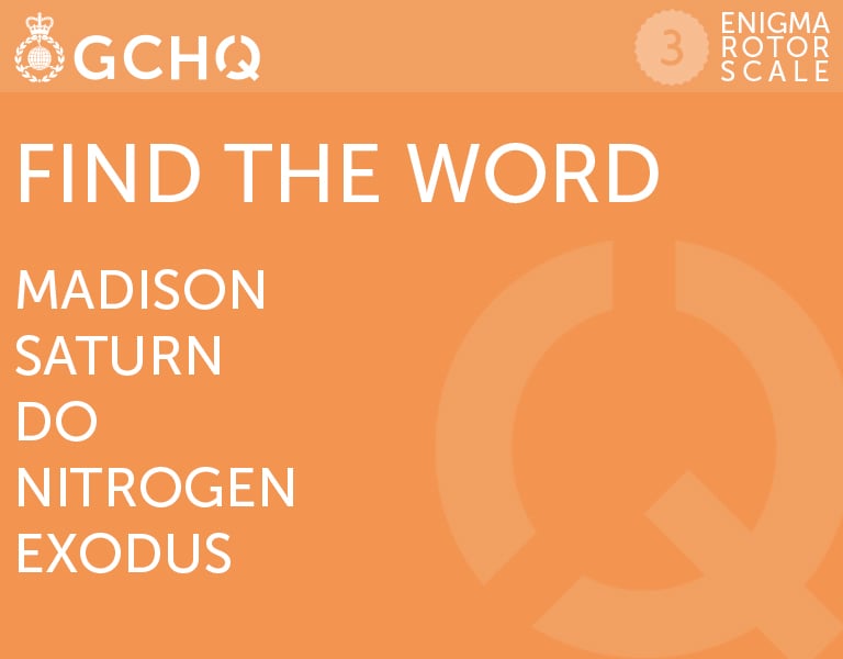 Find the word. Madison, Saturn, Do, Nitrogen, Exodus
