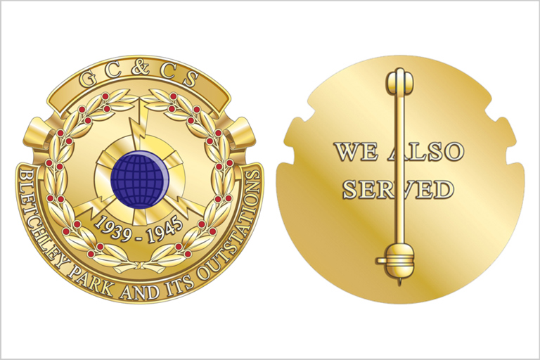 The commemorative badge awarded to Bletchley Park veterans