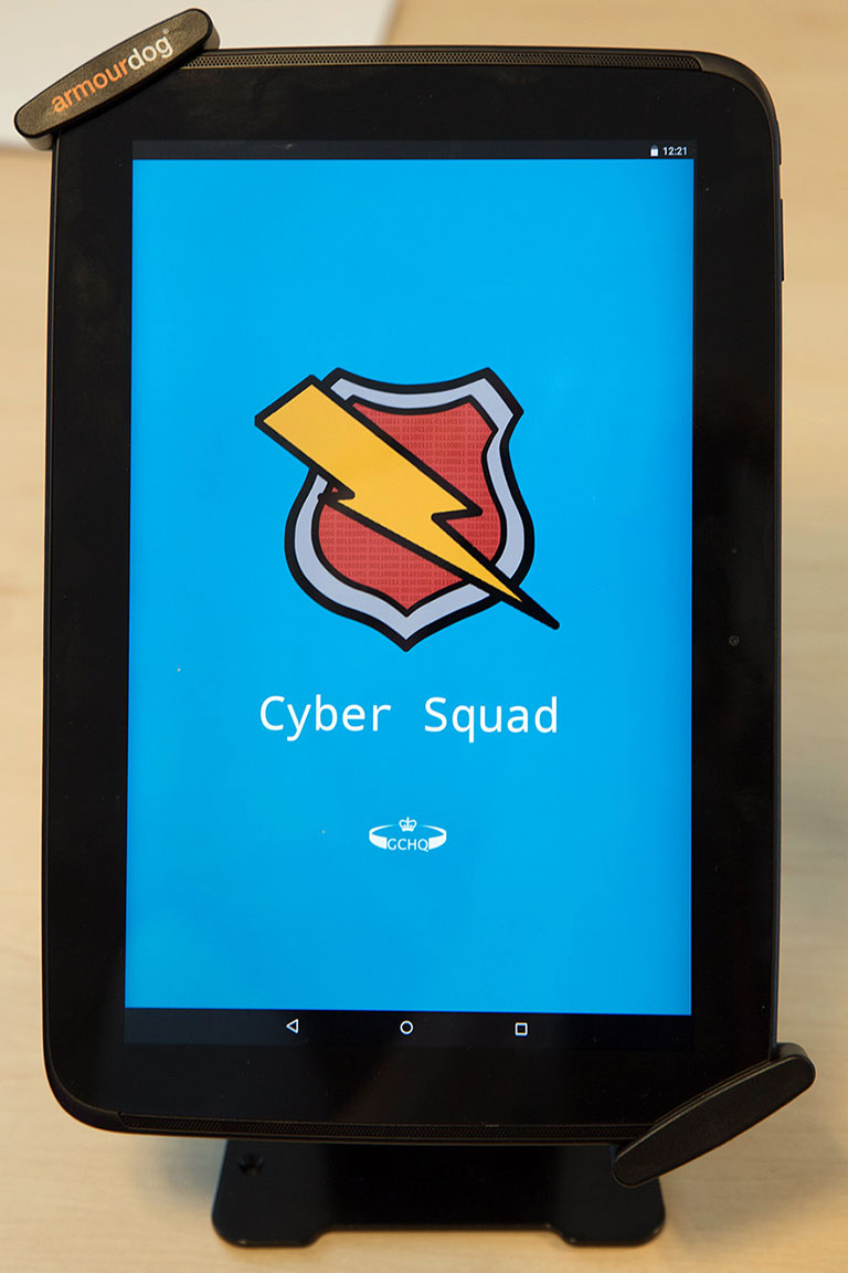 Cyber Squad logo on a blue background