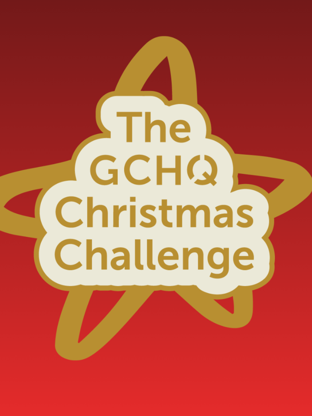 The Christmas Challenge logo on a red gradient background