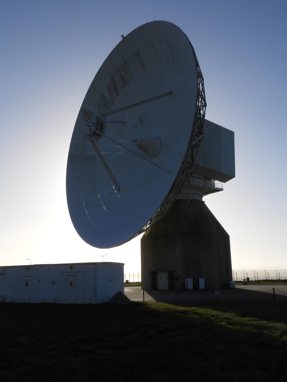 Satellite dish at GCHQ's Bude station