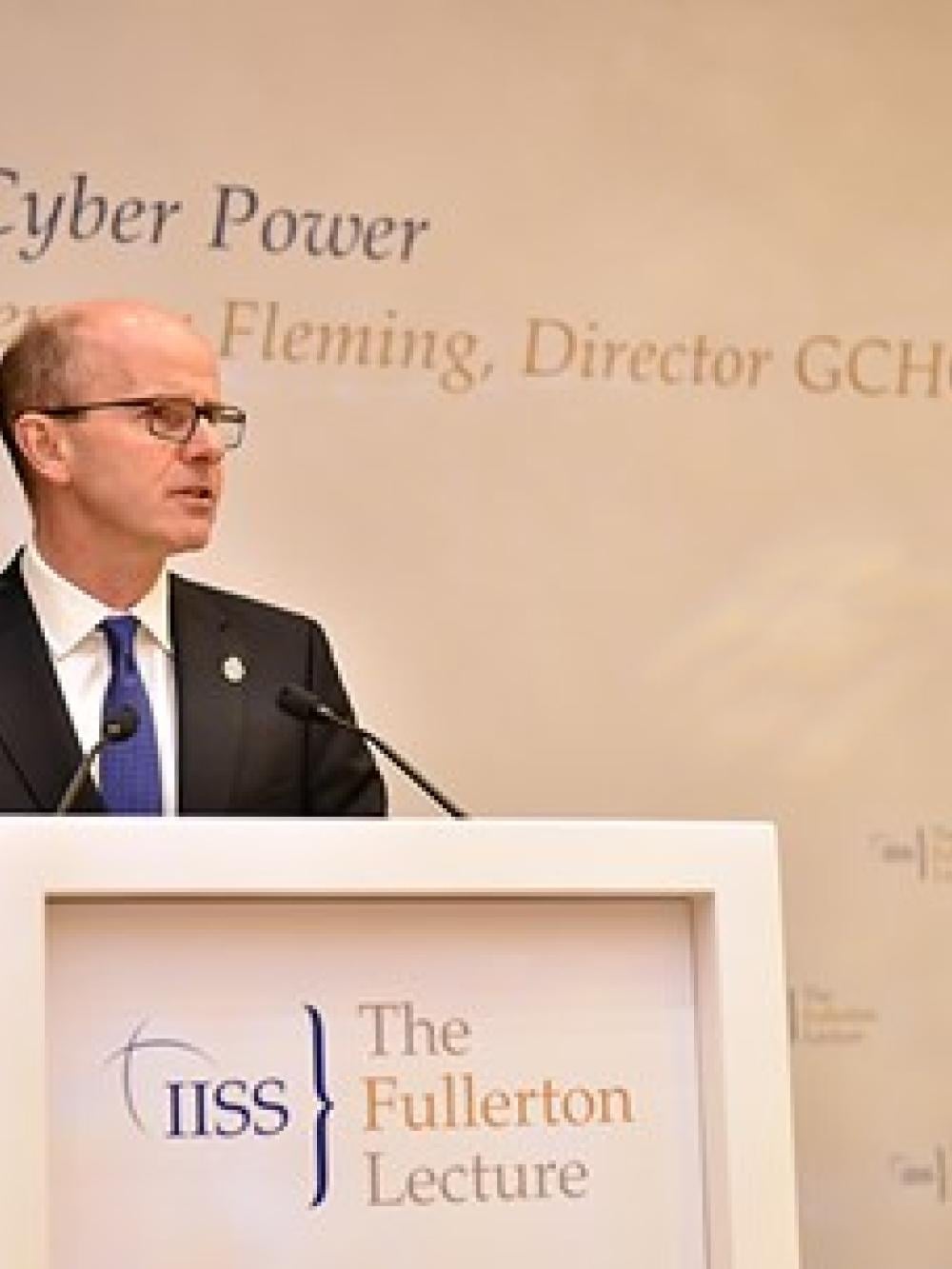 Jeremy Fleming Director GCHQ speaking at Fullerton Lecture