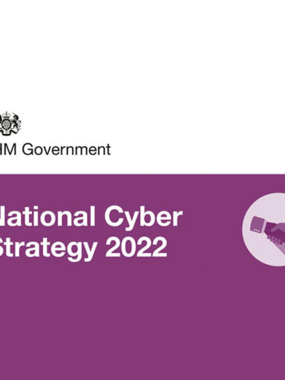 National Cyber Strategy 2022 on a purple background