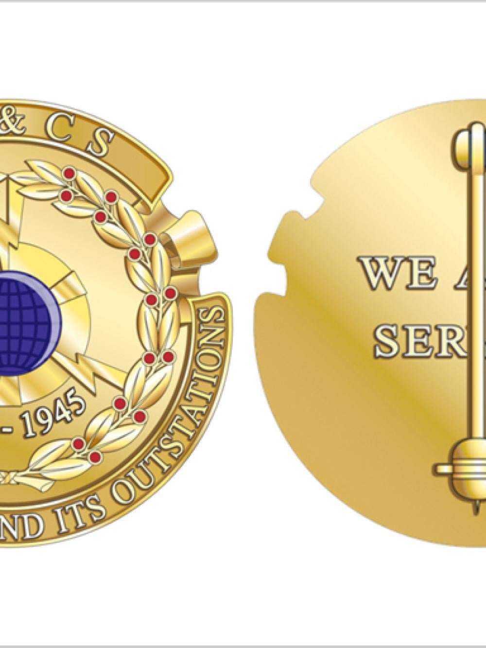 The commemorative badge awarded to Bletchley Park veterans