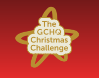 The Christmas Challenge logo on a red gradient background