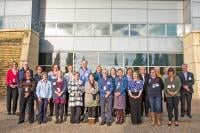 Visitors outside GCHQ Cheltenham