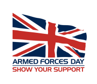 Union Jack Flag with Armed Forces Day Text