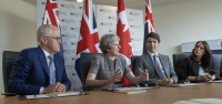 The four Prime ministers around the table at NCSC's London HQ