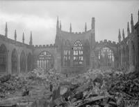 Coventry Cathedral after the bombing