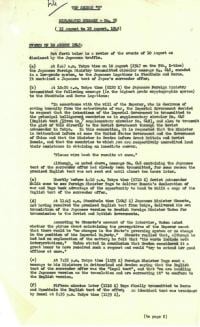 Diplomatic Summary from 10th August 1945