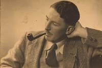 An image of Gordon Welchman smoking a pipe