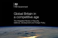 The front cover of the Integrated Review with the title and a view of the earth from space