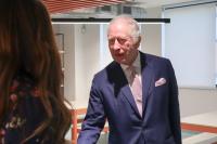King Charles meets staff in GCHQ's Manchester offices