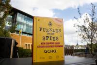 The Puzzles for Spies book outside GCHQ's Cheltenham headquarters