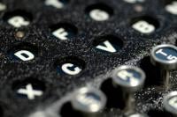 A close up of Enigma keys